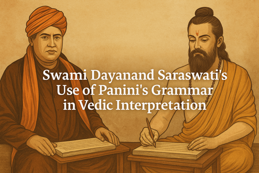 Swami Dayanand Saraswati's use of Panini's grammar for Vedic interpretation